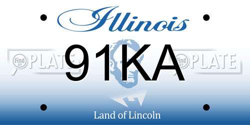 91KA Illinois License Plate