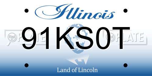 91KS0T Illinois License Plate