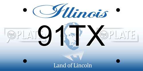 91TX Illinois License Plate