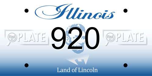 920 Illinois License Plate