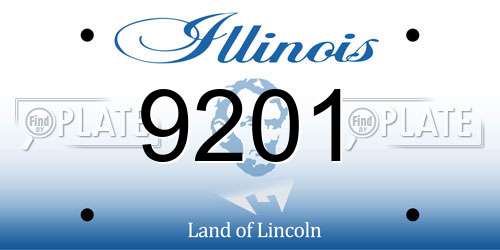 9201 Illinois License Plate