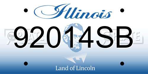 92014SB Illinois License Plate