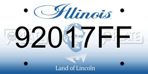 92017FF Illinois License Plate