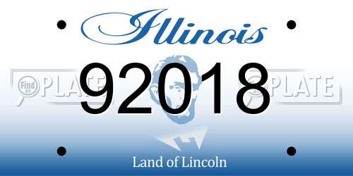 92018 Illinois License Plate