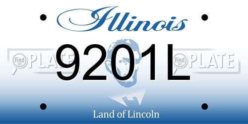 9201L Illinois License Plate