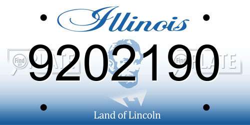 9202190 Illinois License Plate