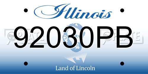 92030PB Illinois License Plate