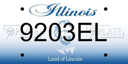 9203EL Illinois License Plate
