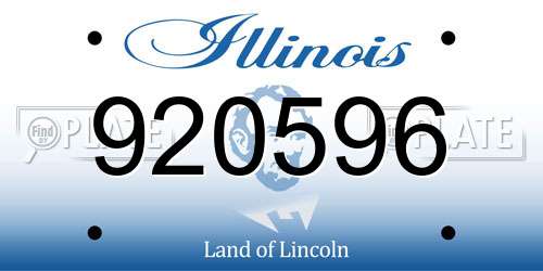 920596 Illinois License Plate