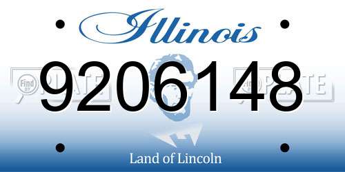 9206148 Illinois License Plate