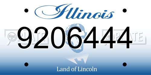 9206444 Illinois License Plate