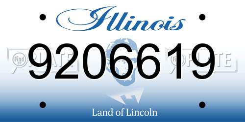 9206619 Illinois License Plate