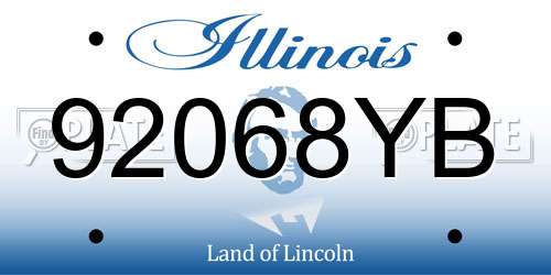 92068YB Illinois License Plate