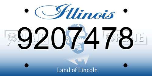 9207478 Illinois License Plate