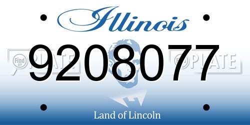 9208077 Illinois License Plate