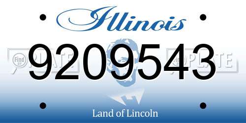 9209543 Illinois License Plate