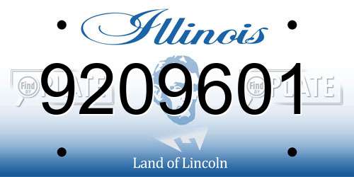 9209601 Illinois License Plate
