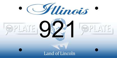921 Illinois License Plate