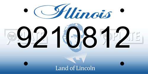 9210812 Illinois License Plate