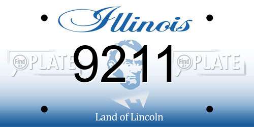 9211 Illinois License Plate