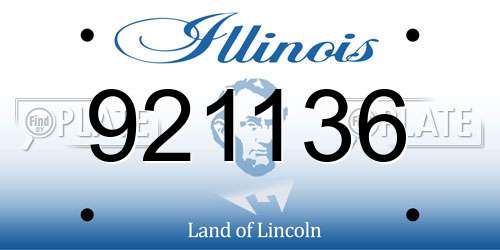 921136 Illinois License Plate