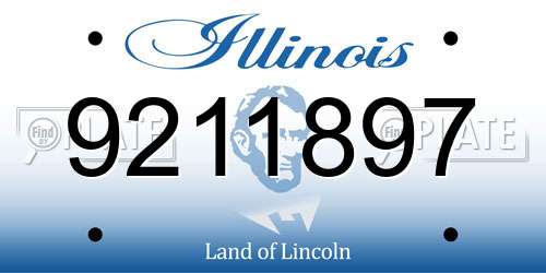 9211897 Illinois License Plate