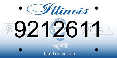 9212611 Illinois License Plate