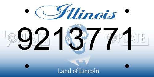 9213771 Illinois License Plate