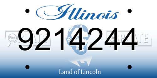 9214244 Illinois License Plate