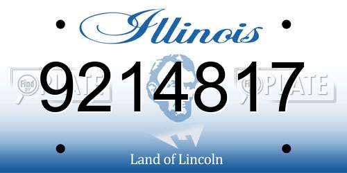 9214817 Illinois License Plate