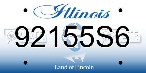 92155S6 Illinois License Plate