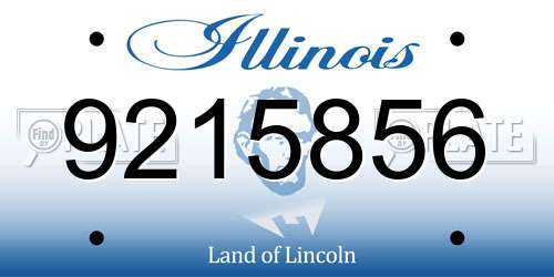 9215856 Illinois License Plate