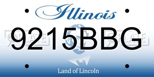 9215BBG Illinois License Plate