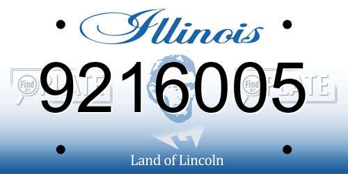 9216005 Illinois License Plate