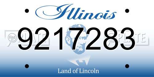 9217283 Illinois License Plate
