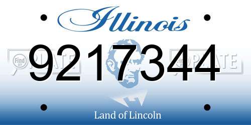 9217344 Illinois License Plate