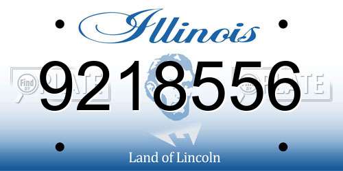 9218556 Illinois License Plate