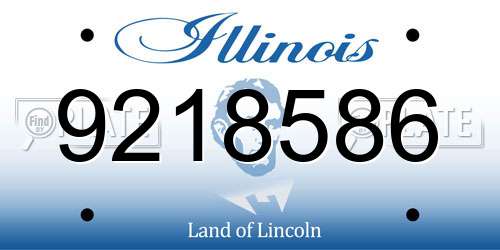 9218586 Illinois License Plate