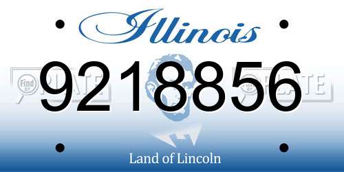 9218856 Illinois License Plate