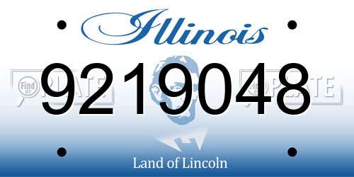 9219048 Illinois License Plate