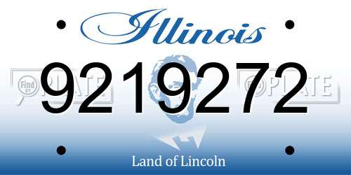 9219272 Illinois License Plate