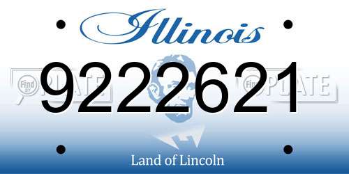 9222621 Illinois License Plate