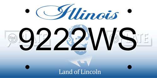 9222WS Illinois License Plate