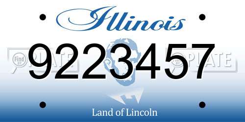 9223457 Illinois License Plate