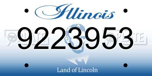 9223953 Illinois License Plate