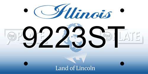 9223ST Illinois License Plate
