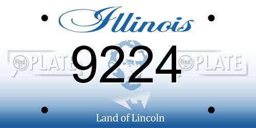 9224 Illinois License Plate