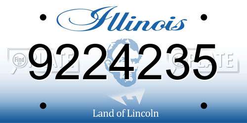 9224235 Illinois License Plate