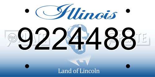 9224488 Illinois License Plate