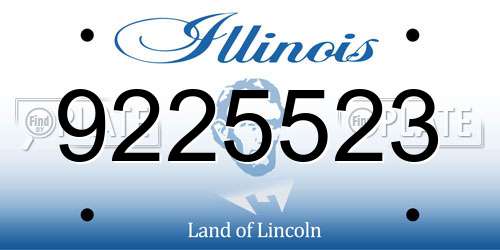 9225523 Illinois License Plate